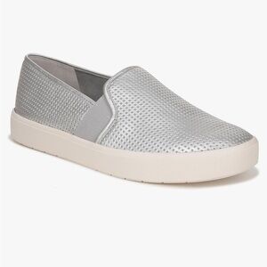 Vince Blair silver sneakers slip on casual size 12 women’s new